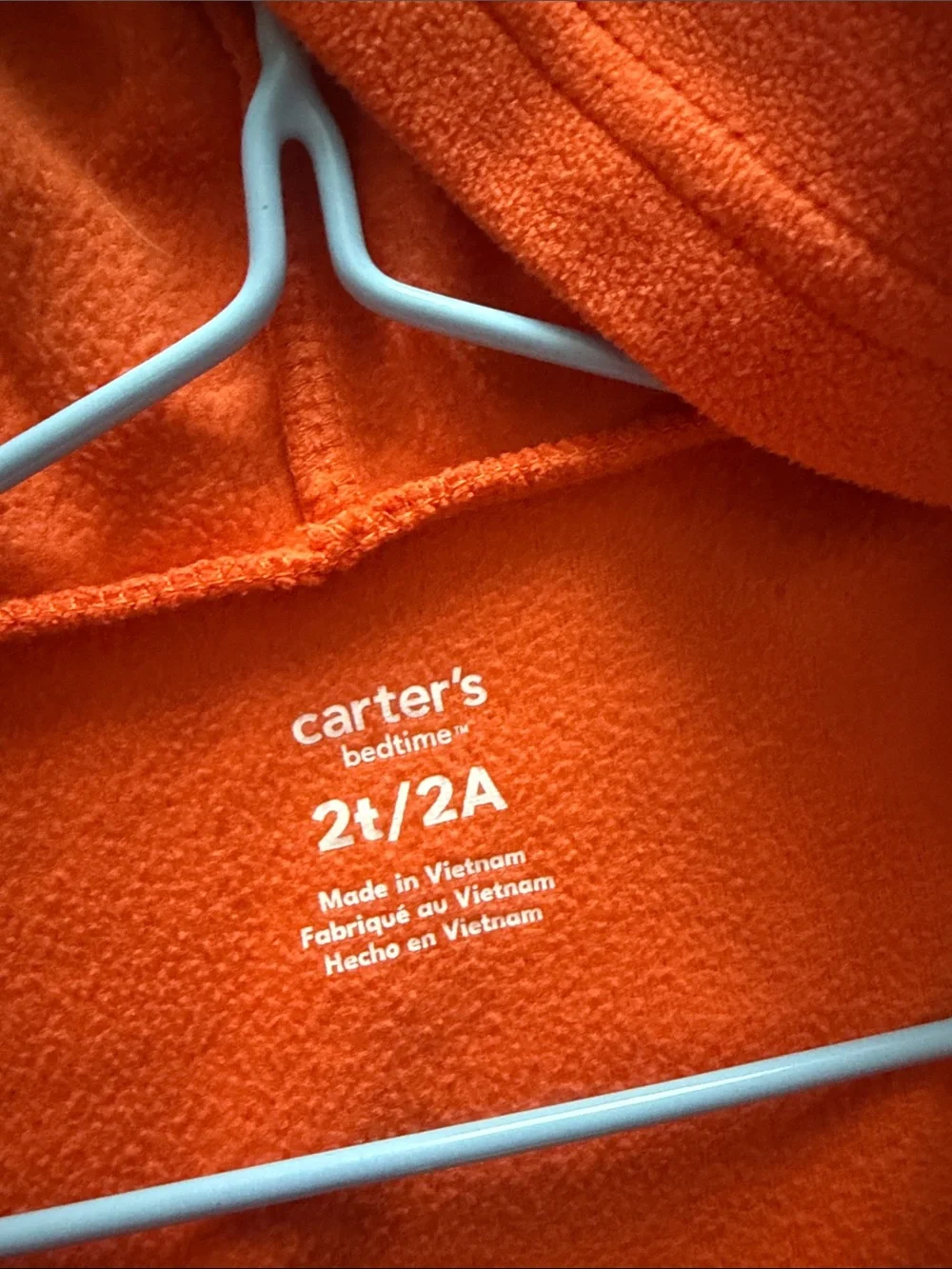 Carter's Bright Orange Fleece Hooded Sleepwear